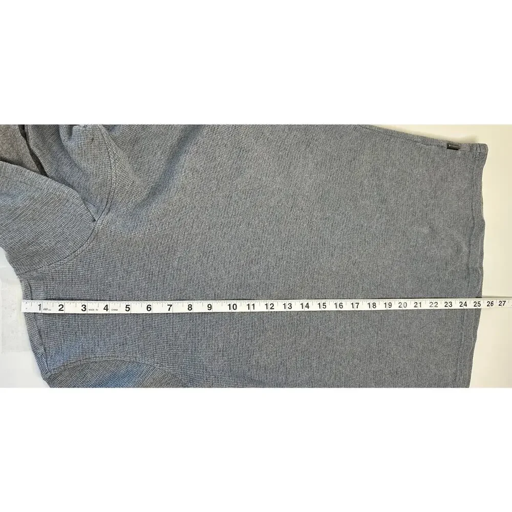 Michael Kors Blue Waffle Knit Hoodie Sweater Long Sleeve Winter Casual Comfort S